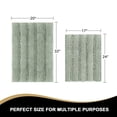thumbnail image 2 of Primebeau Absorbent Bath Mats, Shaggy Chenille, Thick Floor Mats, Set of 2, Sage Color, 2 of 7