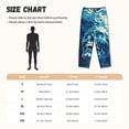 thumbnail image 3 of Fotbe Abstract Blue Skull Pattern Women's Pajama Pants,Sleepwear Pants,Pj Bottoms Drawstring And Pockets-3X-Large, 3 of 6