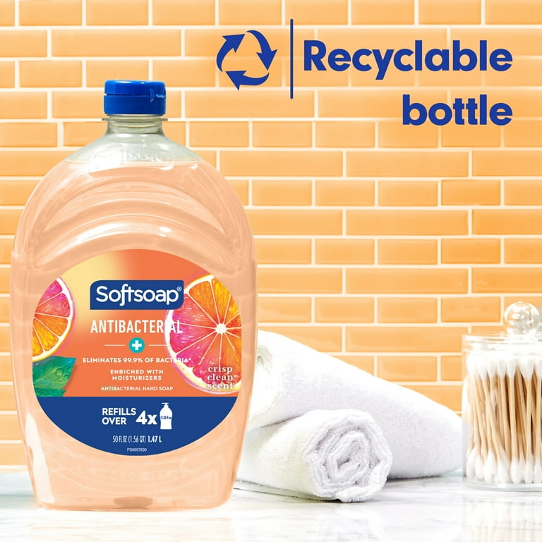 Softsoap Antibacterial Liquid Hand Soap Refill Crisp Clean 50 oz
