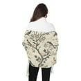 thumbnail image 4 of FORMRS Womens Scarf Winter Soft Long Big Warm Shawls Wrap Tassel Scarves, Beige Birds, 4 of 9