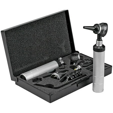 KaWe COMBILIGHT Professional C10 Otoscope, 3x Magnification, Includes Dimmable Rheostat and Carrying Bag, Silver