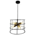 thumbnail image 4 of EQLight EQ21-CH-6L02 Nicte 6-Light Brass and Black Cage Chandelier, 4 of 4
