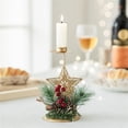 thumbnail image 2 of Adornos de mesa de Año Nuevo, regalo de Navidad, decoración para el hogar, candelabro navideño 2025, árbol de alce de Papá Noel, candelabro de hierro dorado, 2 of 5