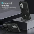 thumbnail image 4 of for Samsung Galaxy A25 5G Hybrid Case with Magnetic Ring Multi-Angle Stand, for Women Men [Excellent Grip Feeling] Drop Protective Case Cover for Samsung Galaxy A25 5G - Black, 4 of 9