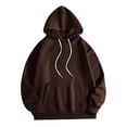 thumbnail image 6 of Women's Pullover Hoodie Trendy-Women's Plain Long Sleeve Pullover Tops with Pockets Fashion S, 6 of 7