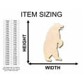 thumbnail image 2 of Unfinished Wood Bear Standing Silhouette - Craft- up to 46" DIY 8" / 1/4", 2 of 3
