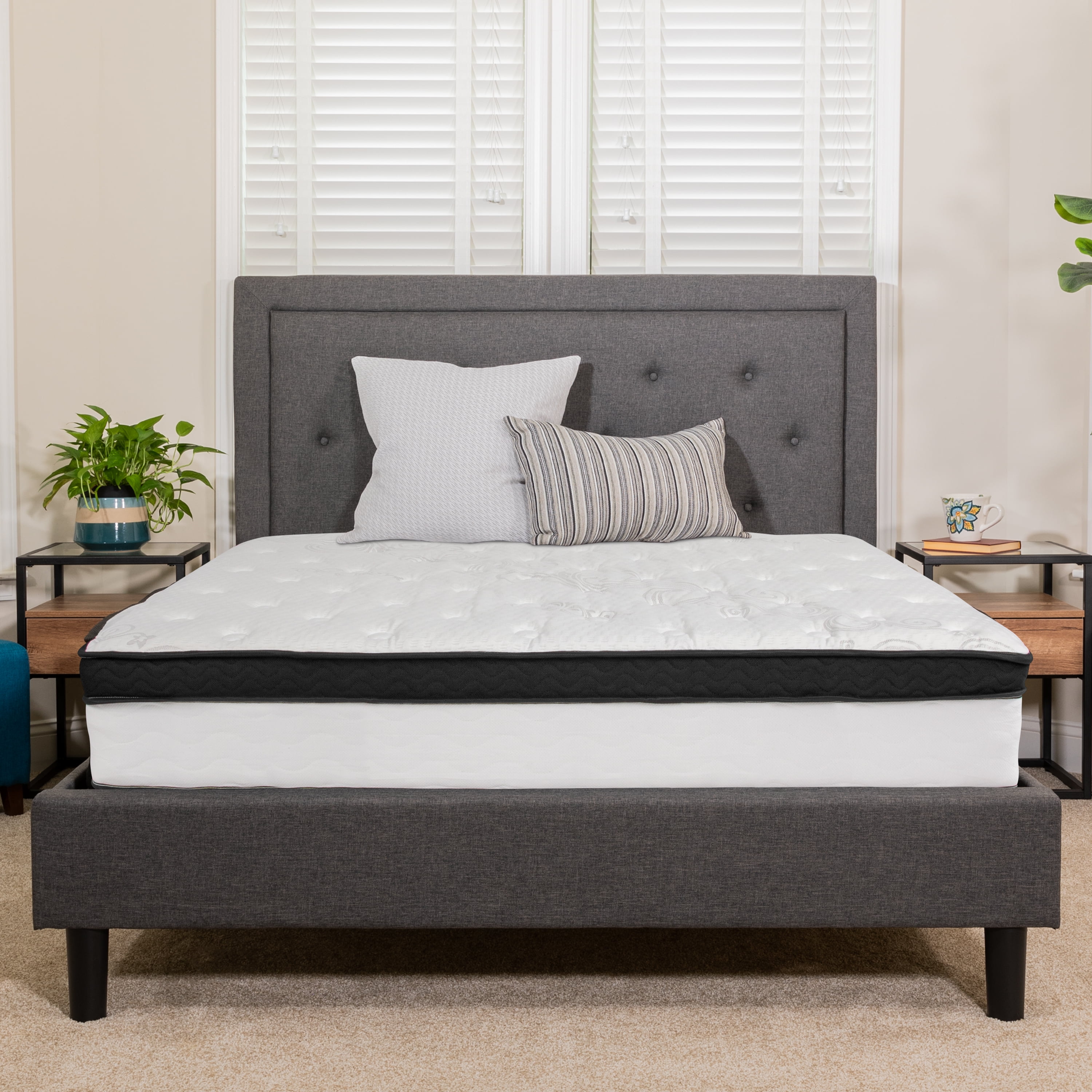 12 Inch Memory Foam Pocket Spring Mattress, Queen Mattress in a Box