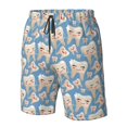 thumbnail image 4 of Balery Funny Cute Healthy Teeth Traje de Baño Estilo Hawaiano para Hombre, Shorts de Secado Rápido con Bolsillos-XX-Large, 4 of 6