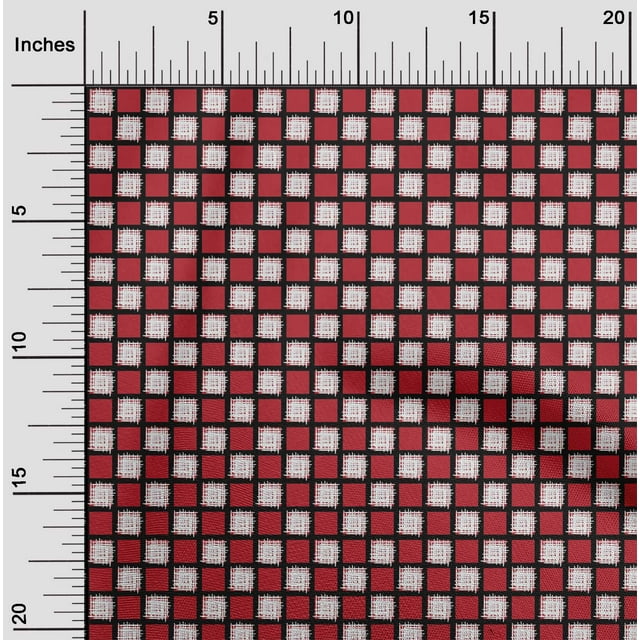 oneOone Viscose Chiffon Fabric Check Ikat Print Fabric By Yard 42 Inch Wide