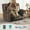 Dark Brown, variant on MCombo 55.9" Power Loveseat Recliner Sofa with Heat and Massage for Living Room, Fabric(Navy Blue)