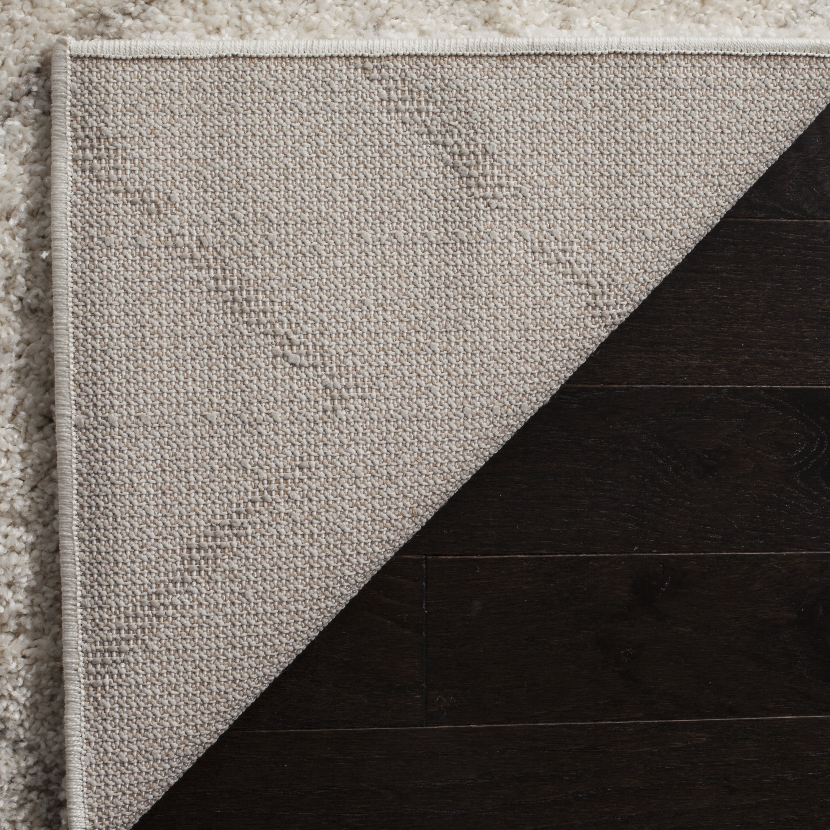SAFAVIEH Arizona Zarif Geometric Shag Area Rug, Ivory/Beige, 9' x 12'