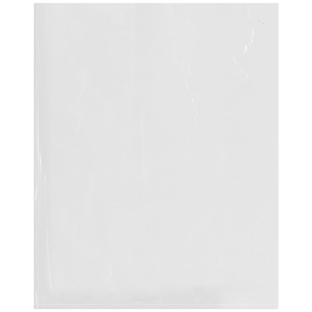 Plymor Flat Open Clear Plastic Poly Bags, 2 Mil, 12
