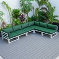 thumbnail image 2 of HomeStock Art Deco Dreams 6-Piece Patio Sectional Weathered Grey Aluminum With Cushions, 2 of 5