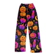 thumbnail image 5 of Trgacdwlo Womens Halloween Fleece Pajama Pants Spooky Season Womens Fuzzy Pajama Pants Fall Winter Warm Lounge Pants Women, 5 of 7