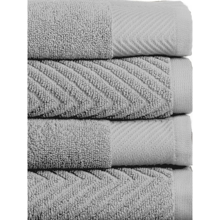 Gray chevron bath towels sale