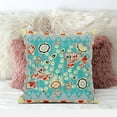 thumbnail image 2 of Amrita Sen Designs  18 x 18 in. Pond Peacock Broadcloth Indoor & Outdoor Zippered Pillow - Light Blue, Red & Light Yellow, 2 of 6