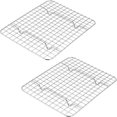 thumbnail image 1 of DEELLEEO Cooling Rack - Set of 2 Stainless Steel BBQ Grill  Oven Safe Grid Wire Racks for Cooking & Baking by - 8.66*6.3*0.59inch, 1 of 5