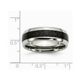 thumbnail image 5 of Bague Alliance pour Homme en Acier Inoxydable Rouge en Fibre de Carbone (8 mm), 5 of 5