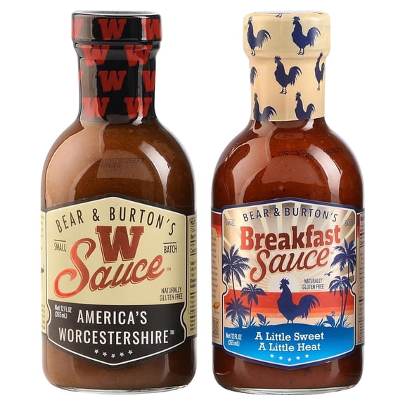 W Sauce 12oz & Breakfast Sauce 12oz 2pk Bundle