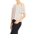 thumbnail image 3 of Womens Thick Strap Off the Shoulder Short Sleeve Top, 3 of 6