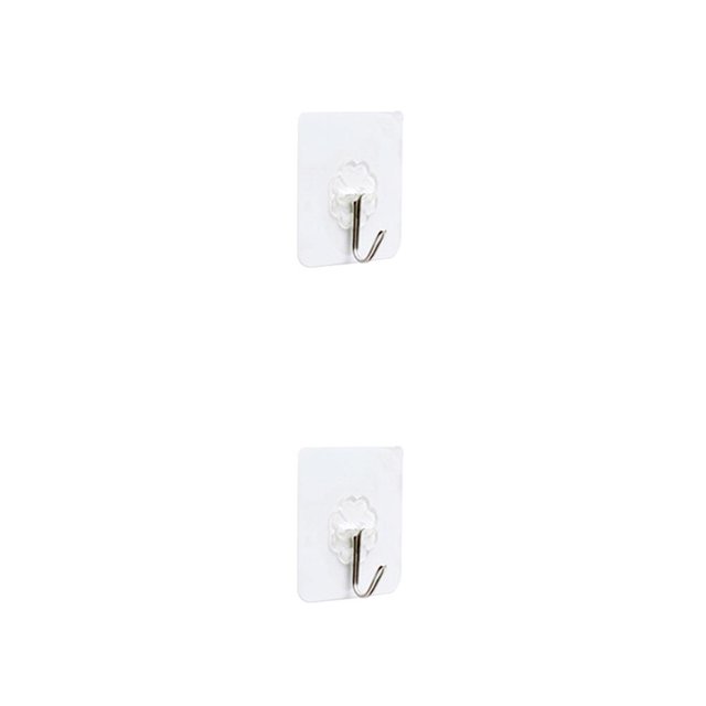 Toystoory 10 Pieces Stainless Steel Hook Portable Clothes Storage Wall-mounted PVC Brush Ball Hanger Mops Holder Bathroom Bath Kitchen Type2 NO2