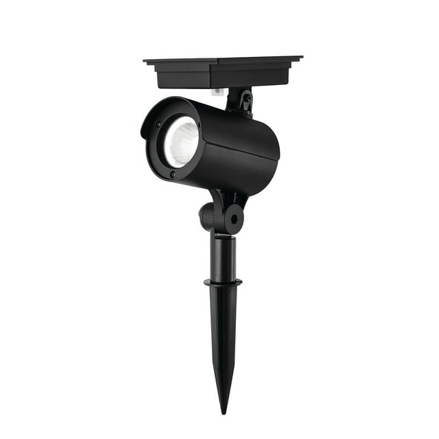 Projecteur de paysage LED noir à énergie solaire Mainstays, 60 lumens