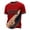 Wine, variant on USA 2026 Soccer Cup Style V-Neck Jersey for Men, Short Sleeve Breathable Top with Dynamic Star & Ball Graphic, Lightweight Athletic Shirt, 1 PC Army Green L