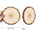 thumbnail image 2 of GoXteam Natural Wood Slices 10 Pcs 3.15-3.5 inches Craft Unfinished Wood kit Predrilled with Hole Wooden Circles for DIY Crafts Wedding Decorations Christmas Ornaments, 2 of 7