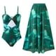 thumbnail image 1 of WILLBEST Traje de Baño Para Mujer, Traje de Baño de Dos Piezas Con Falda Cruzada y Pareo, Estampado Floral Retro, 1 of 8