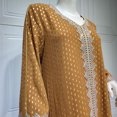 thumbnail image 3 of Hvot&aat Women Muslim Abaya Dress Fashion Lace Ethnic Style Dresses Casual Abayas Kaftan Eid Prayer Clothes, 3 of 5