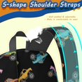 thumbnail image 5 of Monster Cartoon Truck Black Pattern 17" School Backpacks for Teens,Waterproof Oxford Fabric,S-Shape Padded Straps for School,Travel,Hiking,Camping, 5 of 6