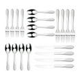 thumbnail image 4 of Ornative Flatware - PHINEAS - 18/0 Stainless Steel, Sand Two-tone Silver Finish, 20pc Set, Service for 4, 4 of 8