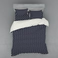 thumbnail image 1 of Ambesonne Floral Bedding Set 4 Pcs, Outline Tulip Flowers, Queen, Dark Violet Blue White, 1 of 3