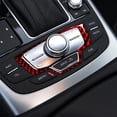 thumbnail image 4 of Real Bright Soft Car Interior Carbon Fiber Sticker DecorationFor Audi A6 A7 12-18 Red Carbon Fiber Interior Multimedia Knob Button CoverAuto Car Protection Interior Accessories, 4 of 8