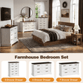 thumbnail image 4 of Homall Wooden 5 Drawer Dresser for Bedroom, Modern Chest of Drawers, Storage Cabinet Organizer with Metal Handles for Bedroom, Living Room and Closet, White and Black Top, 4 of 9