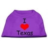 I Love Texas Screen Print Shirts Purple Med (12)