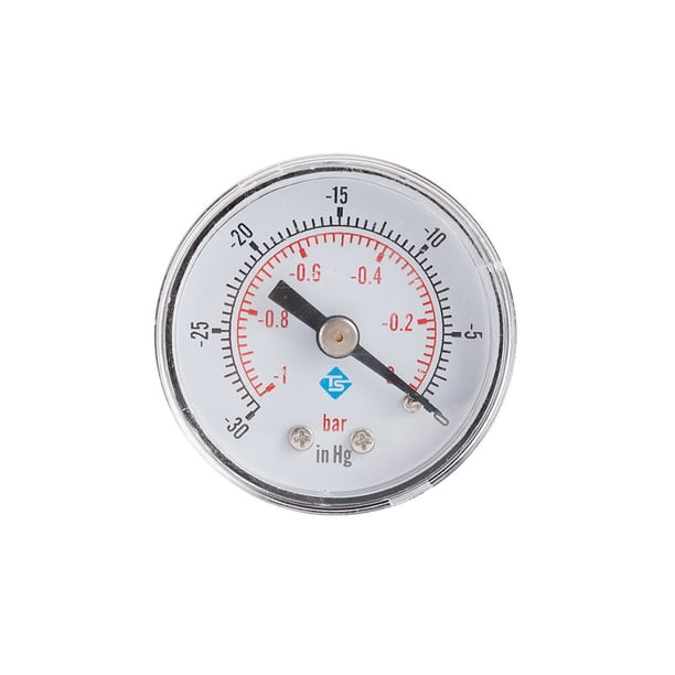 Riwesomey Medidor de presión de aire de 1/8 pulgadas, indicador neumático hidráulico Industrial portátil, interfaz roscada de barómetro de esfera Herramientas eléctricas Riwesomey TO008996-00B