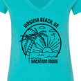 thumbnail image 4 of Inktastic Summer Vacation Mode Virginia Beach Virginia Women's V-Neck T-Shirt, 4 of 5