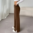 thumbnail image 4 of 2025 Trendy Corduroy Pants Women Wide Leg Straight High Waisted Fall Casual Pants Stretch Trousers Trendy Outfits, 4 of 9