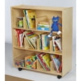 thumbnail image 2 of Childcraft Mobile Open Shelving Unit for Classrooms, Adjustable Dividers, Wooden, 35-1/4 x 14-1/4 x 42 Inches, 2 of 10