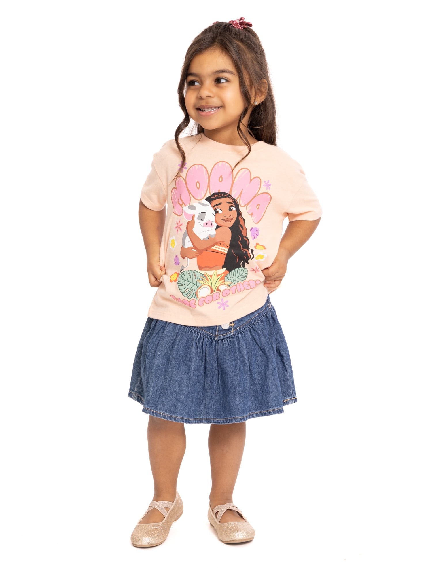 Disney Moana Toddler Graphic Crewneck Tee with Short Sleeves, Sizes 12M-5T