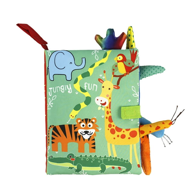 EGNMCR Children 3D Tails Cloth Book Baby Puzzle Educational Learning Toy Educational Book Birthday Gifts for Kids