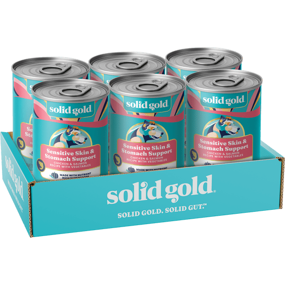 Solid Gold Leaping Water Wet Dog Food, Salmon, 13.2oz Can (Case of 6)