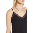 thumbnail image 3 of Women's Halogen Velour Lace Camisole, Size Medium - Black, 3 of 7