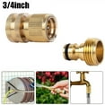 thumbnail image 1 of Garden Hose Quick Connect, 3/4 Inch Brass Female Thread Tap Connector Male Quick, 1 of 1