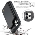 thumbnail image 5 of Mantto Case for iPhone 16 Pro Max with Card Holder, Retro PU Leather RFID Blocking Credit Card Slots Double Magnetic Clasp Flip Kickstand Shockproof Phone Cover for iPhone 16 Pro Max,Black, 5 of 9