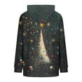 thumbnail image 3 of Makaor Womens Zip Hoodie Christmas Sweatshirt with Pockets Long Sleeve Pullover Graphic Drawstring Tops, 3 of 5