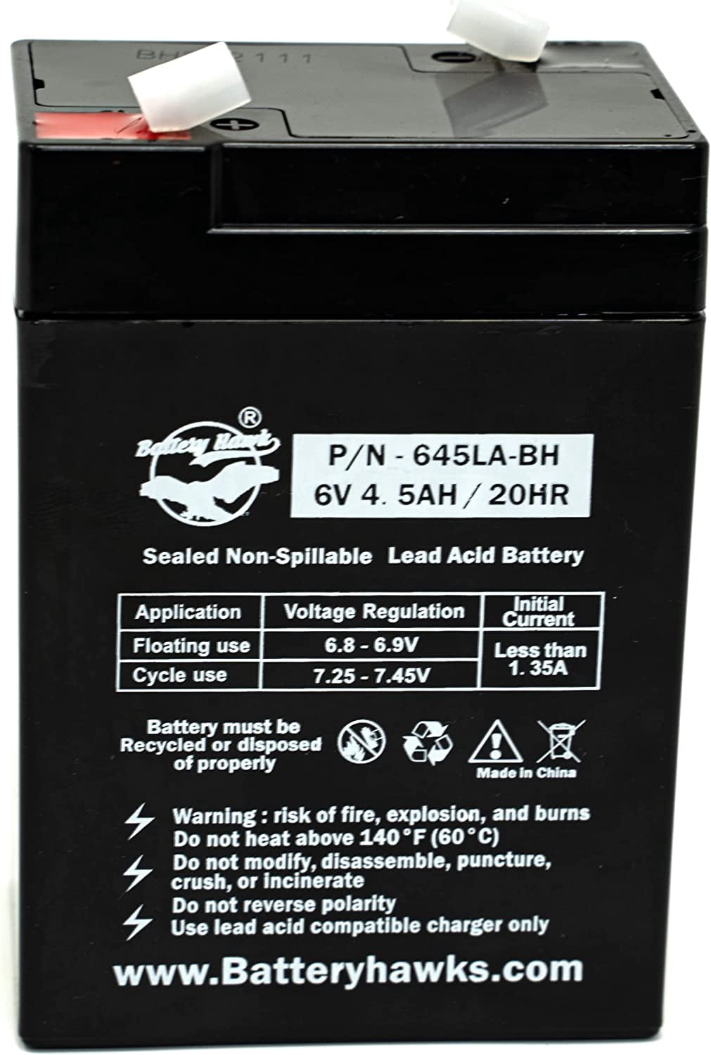 UB645 ELB-0604 Battery ELB0604 6V4.5AH 6V 4.5AH SLA Sealed Lead Acid for Exit Sign Emergency Light SLA0905 AH 4.0 AMP HOUR 120255