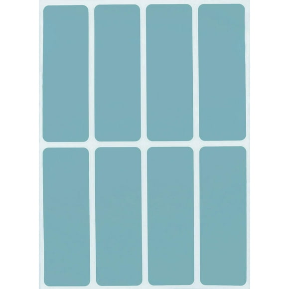 Royal green Rectangular coding Stickers Write on Labels for Organizing, Moving, & Mailing, 3x1 inch Stickers to Write On Tags for Home, Office, and School Projects, 40-Pack (Light Blue)