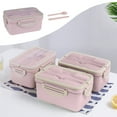 thumbnail image 1 of BAOPAI Boîte à Lunch Réutilisable avec 3 Compartiments Étanche et Micro-Ondable Inclut Baguettes et Cuillères pour Préparation de Repas et Adultes, 1 of 6